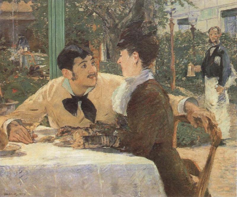 In the Garden Restaurant of Pere Lathuille, Edouard Manet